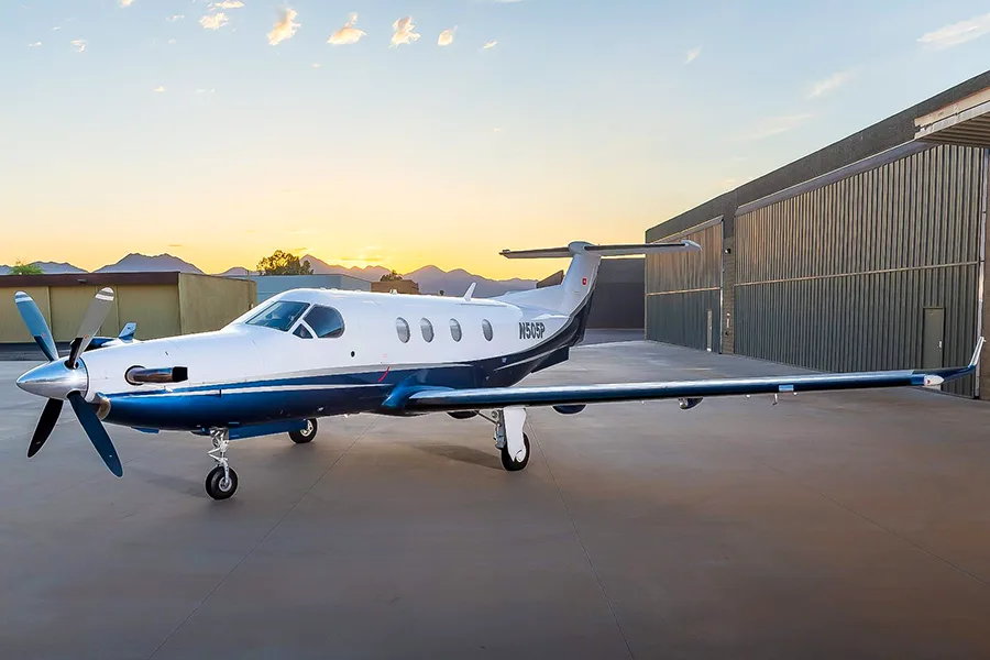 Exterior view of a 2003 Pilatus PC-12/45 – SN505.