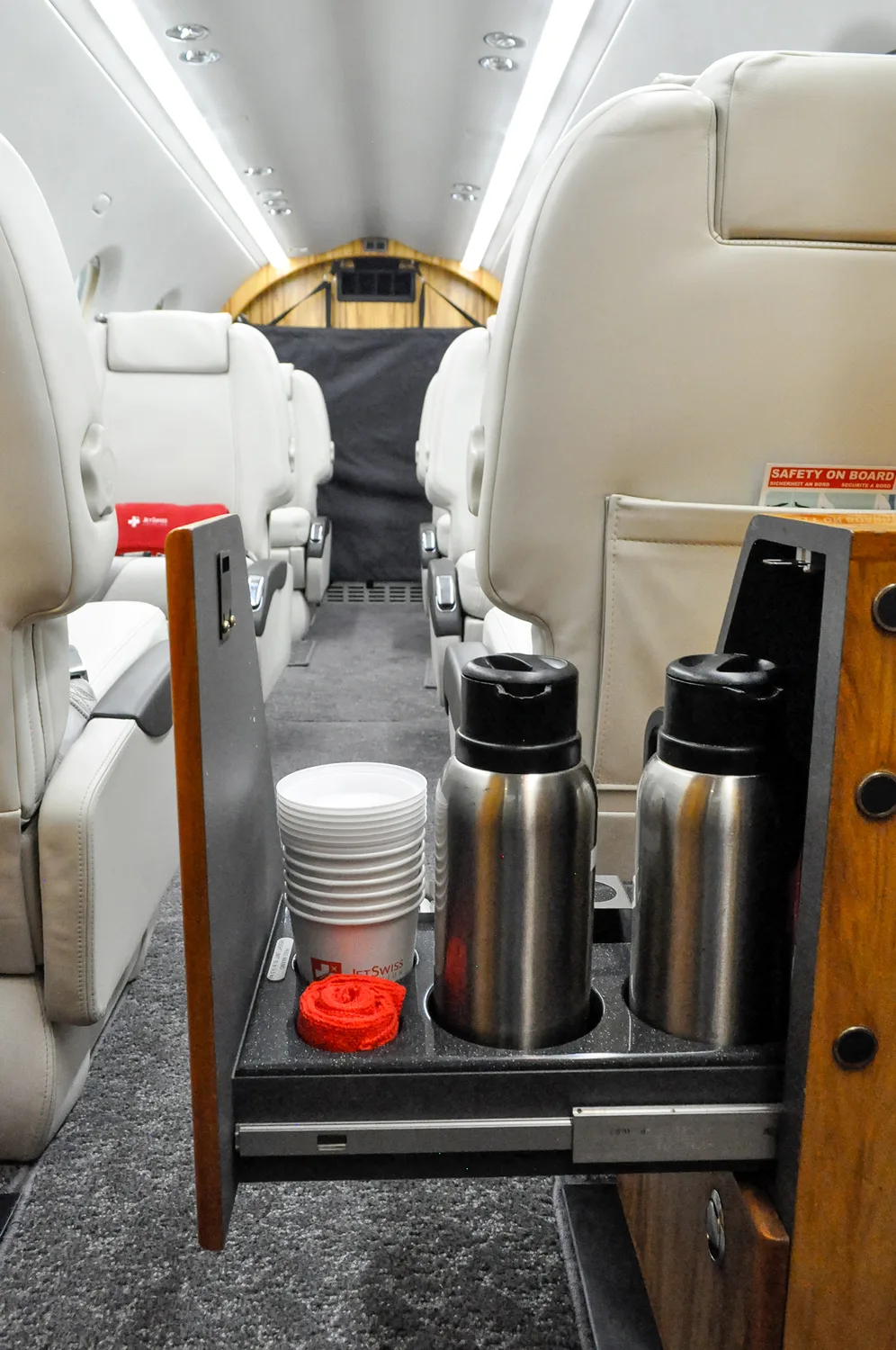 Cabin interior of a 2008 Pilatus PC-12 NG – SN1050.
