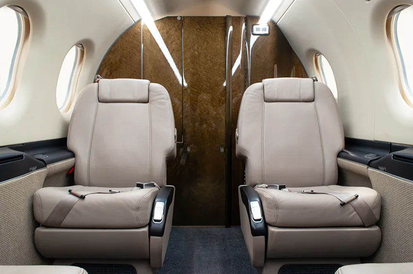 Cabin interior of a 2011 Pilatus.