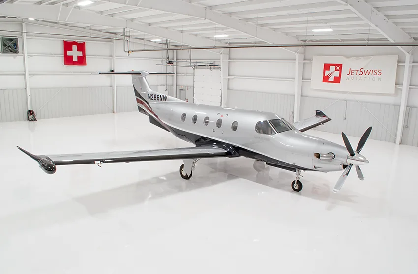 Exterior view of a 2011 Pilatus, PC-12NG.