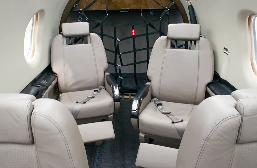 Cabin interior of a 2011 Pilatus.