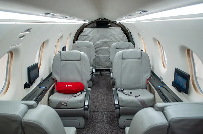 Cabin interior of a 2013 Pilatus.