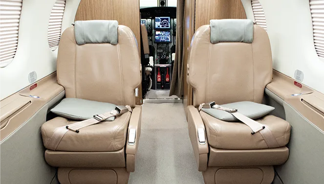 Cabin interior of a 2013 Pilatus.