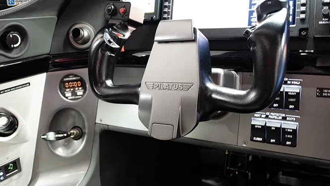 Avionics suite of a 2013 Pilatus.