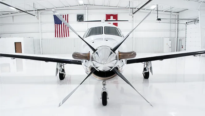 Exterior view of a 2013 Pilatus, PC-12NG.