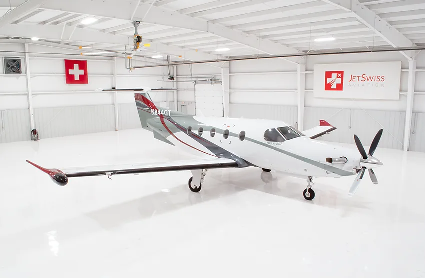 Exterior view of a 2014 Pilatus, PC-12NG.