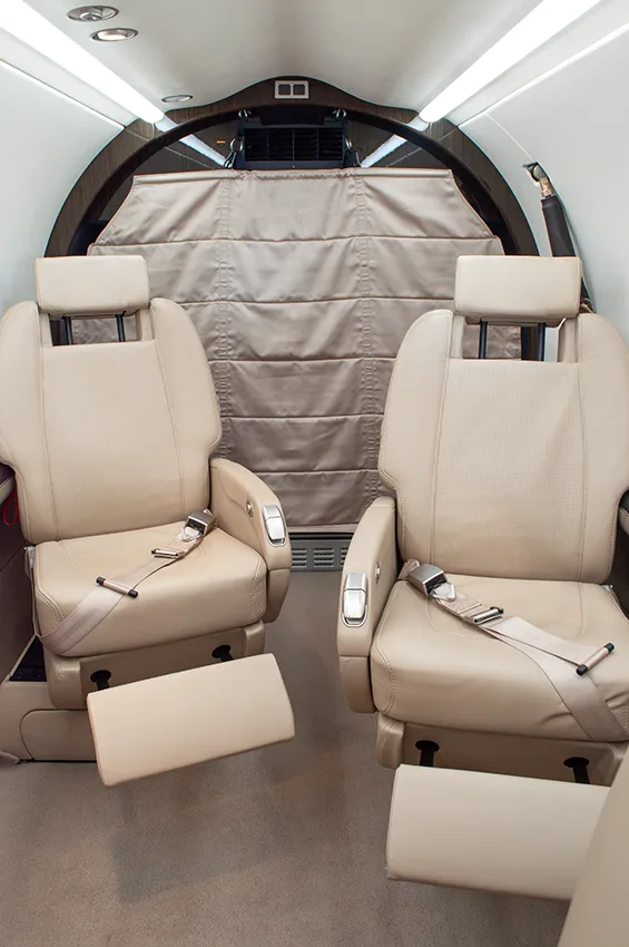 Cabin interior of a 2014 Pilatus.
