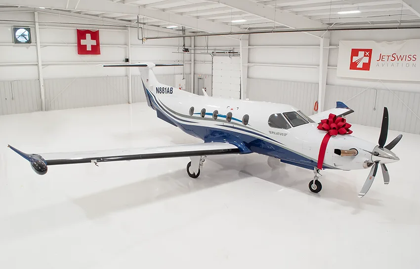 Exterior view of a 2014 Pilatus, PC-12NG.