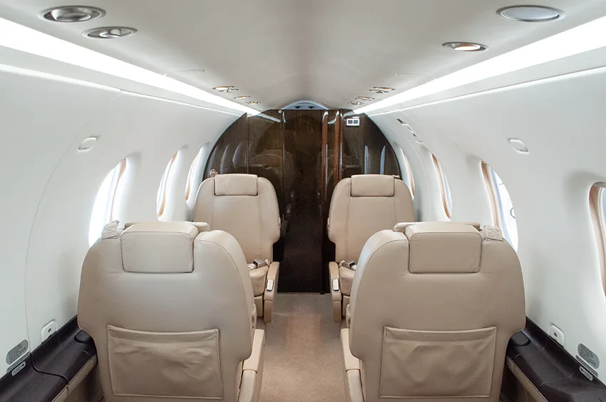 Cabin interior of a 2014 Pilatus.