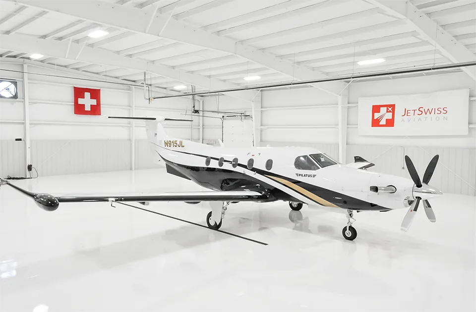 Exterior view of a 2014 Pilatus PC-12 NG – SN1468.