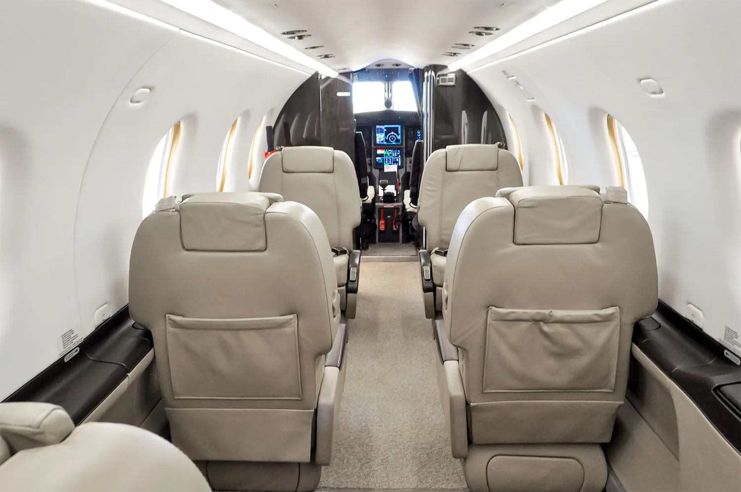 Cabin interior of a 2014 Pilatus PC-12 NG – SN1468.