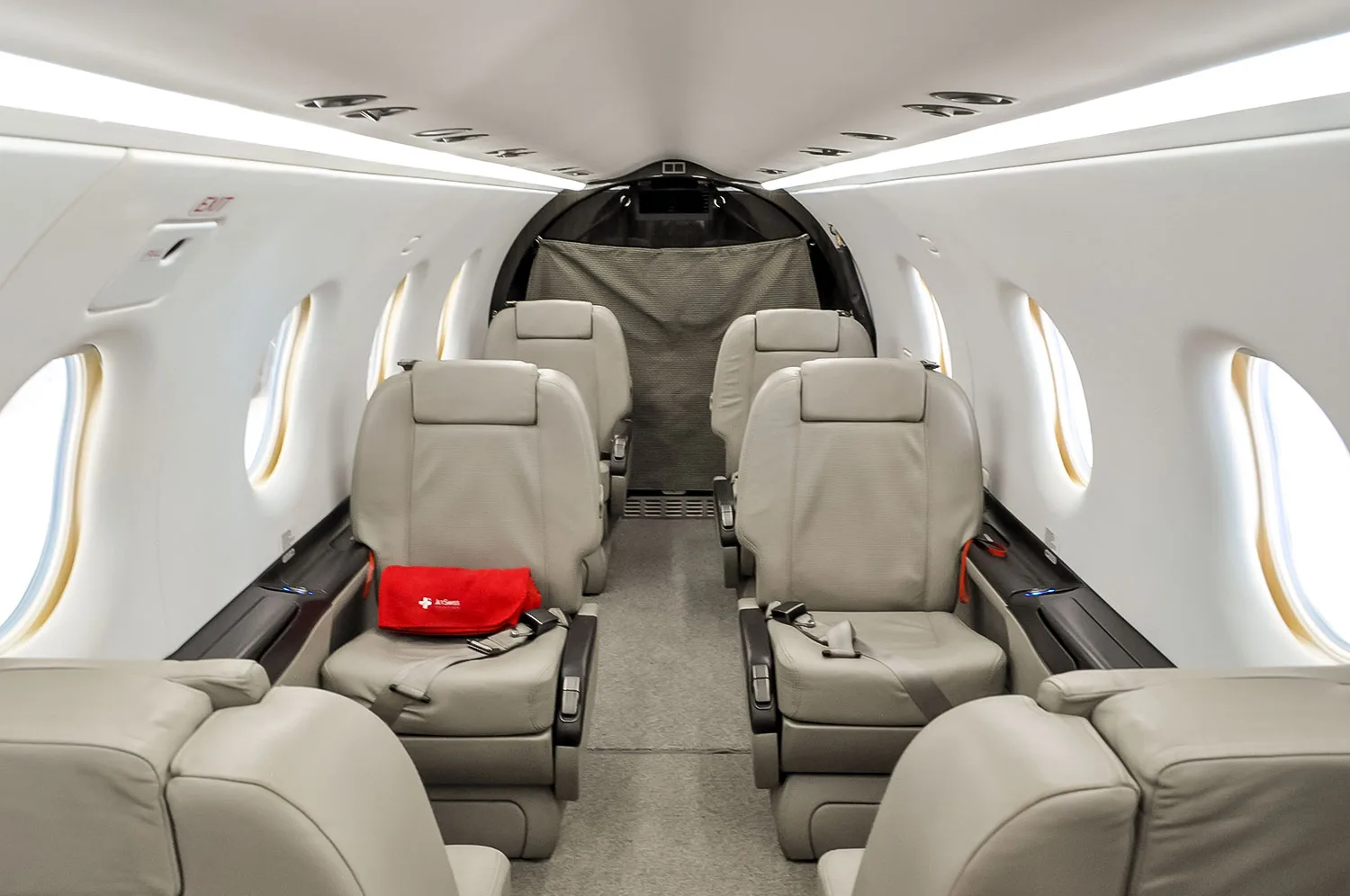 Cabin interior of a 2014 Pilatus PC-12 NG – SN1468.