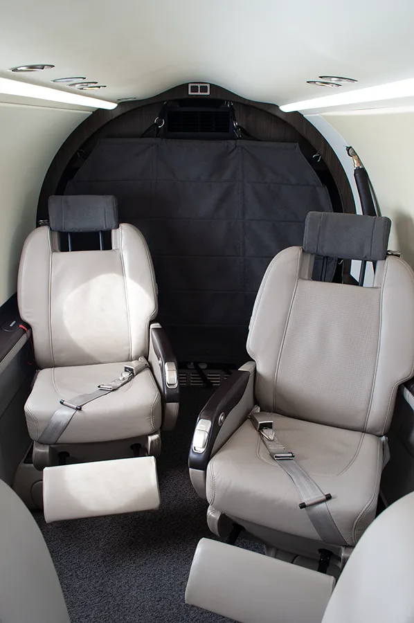 Cabin interior of a 2014 Pilatus.