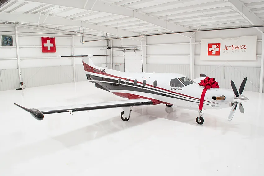 Exterior view of a 2014 Pilatus, PC-12NG.