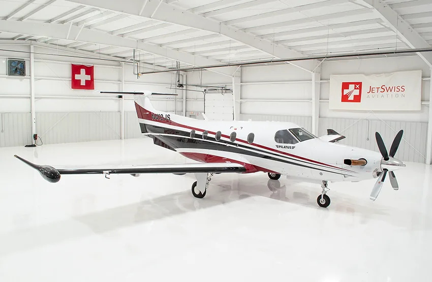 Exterior view of a 2014 Pilatus, PC-12NG.