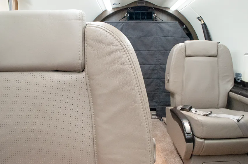 Cabin interior of a 2015 Pilatus.