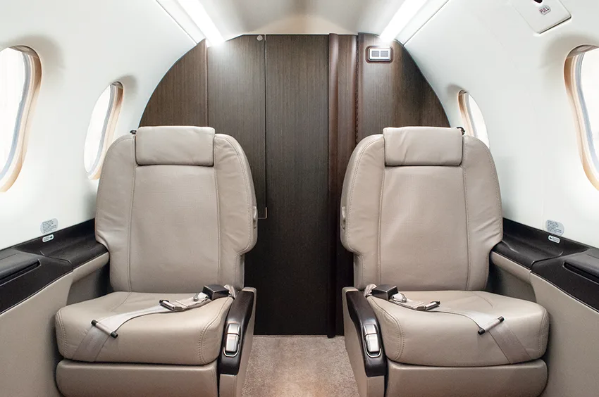 Cabin interior of a 2015 Pilatus.