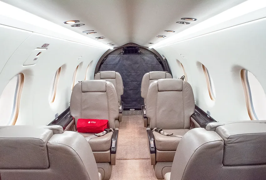 Cabin interior of a 2015 Pilatus.