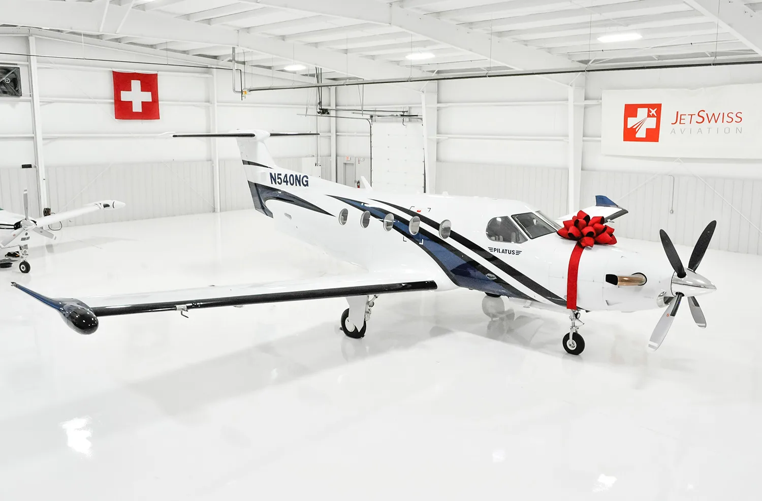 Exterior view of a 2015 Pilatus, PC-12NG.