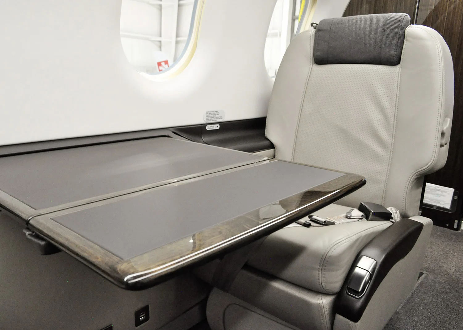 Cabin interior of a 2015 Pilatus.