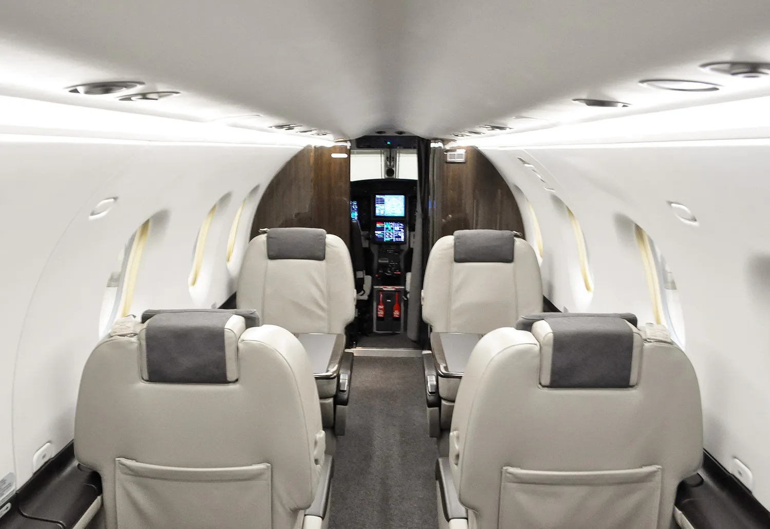 Cabin interior of a 2015 Pilatus.