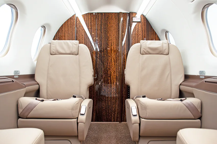 Cabin interior of a 2016 Pilatus.