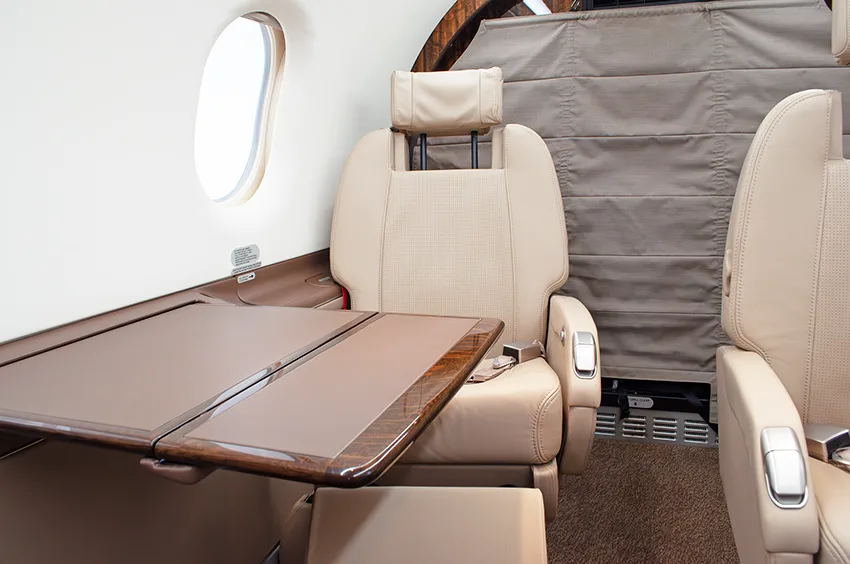 Cabin interior of a 2016 Pilatus.