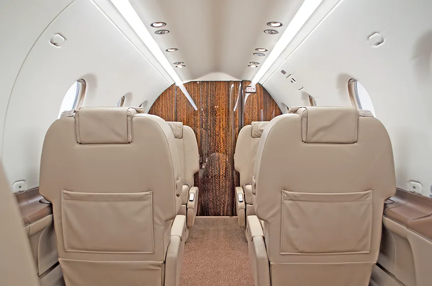 Cabin interior of a 2016 Pilatus.