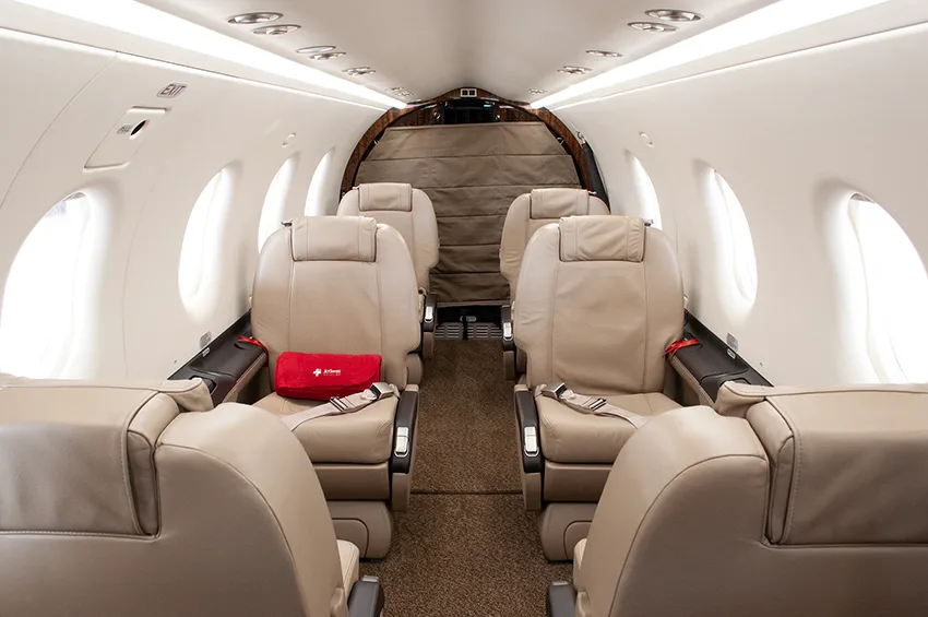 Cabin interior of a 2016 Pilatus.