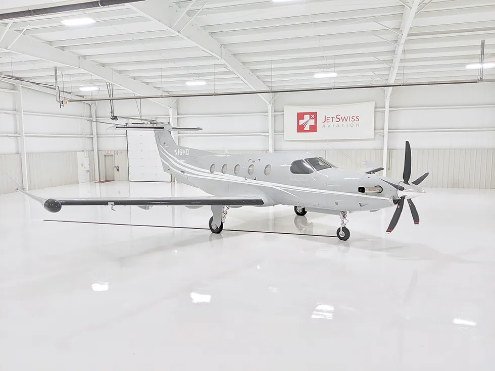 Exterior view of a 2016 Pilatus PC-12NG – SN1656.
