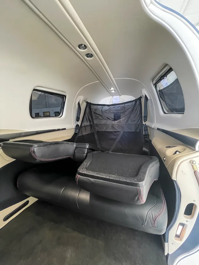 Cabin interior of a 2016 Piper M600.