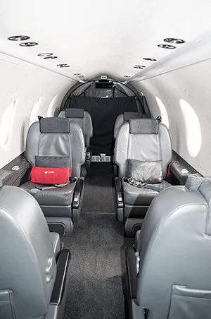 Cabin interior of a 2017 Pilatus.