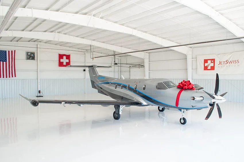 Exterior view of a 2017 Pilatus, PC-12NG.