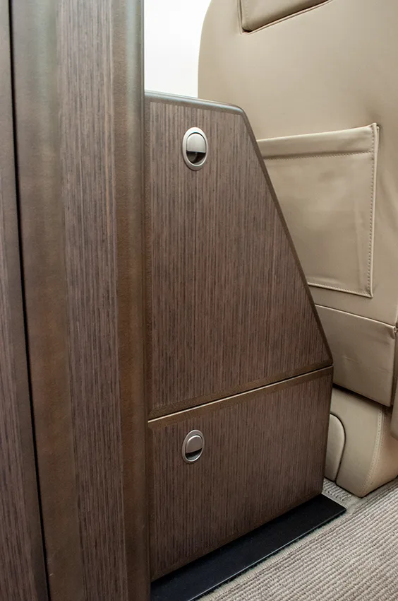 Cabin interior of a 2019 Pilatus.