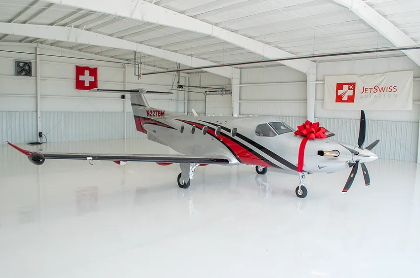 Exterior view of a 2019 Pilatus, PC-12NG.