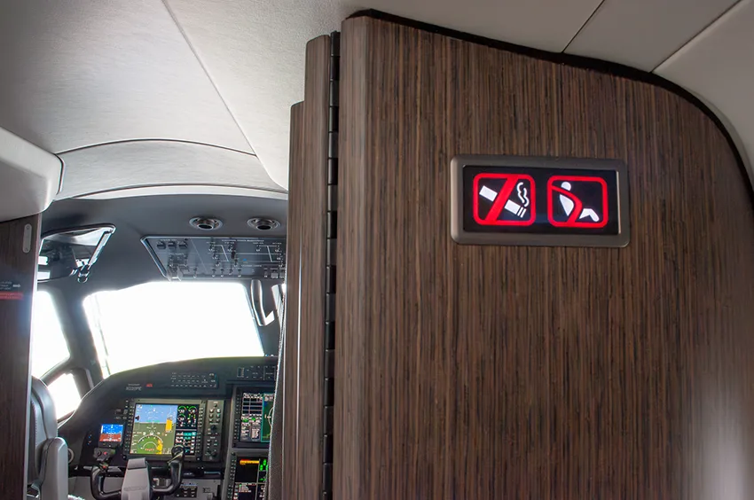 Cabin interior of a 2020 Pilatus.