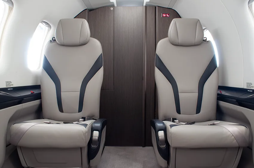 Cabin interior of a 2020 Pilatus.