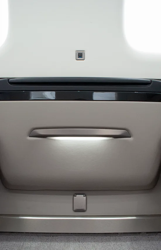 Cabin interior of a 2020 Pilatus.