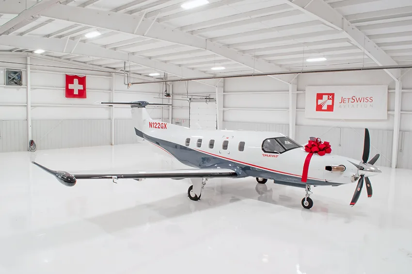 Exterior view of a 2020 Pilatus, PC-12NGX.