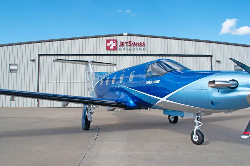 Exterior view of a 2020 Pilatus, PC-12NGX.
