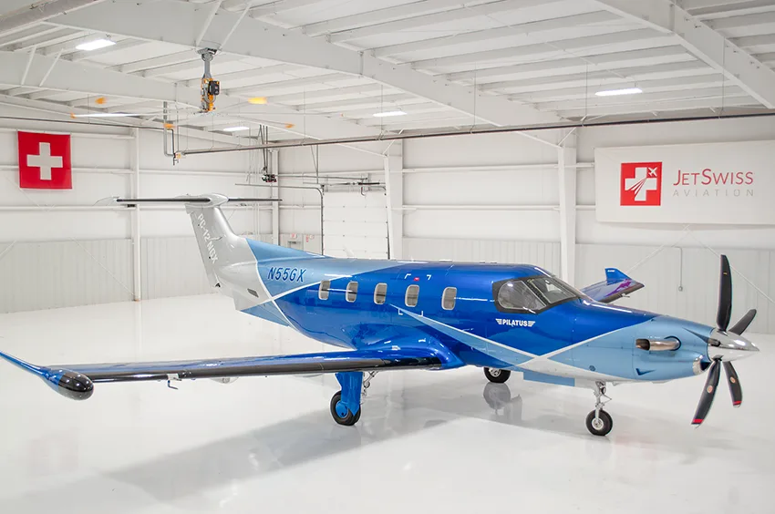 Exterior view of a 2020 Pilatus, PC-12NGX.