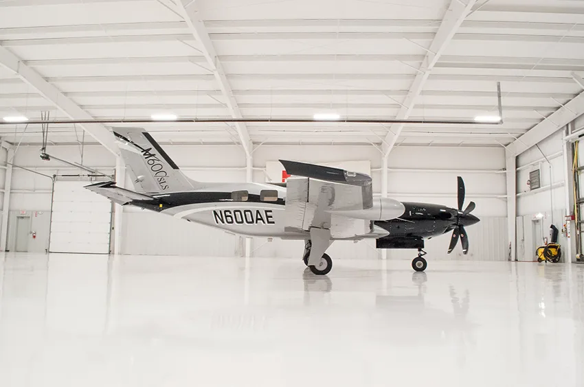 Exterior view of a 2022 Piper M600 SLS.