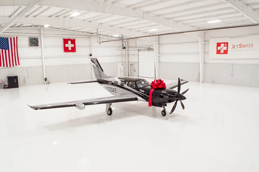 Exterior view of a 2022 Piper M600 SLS.