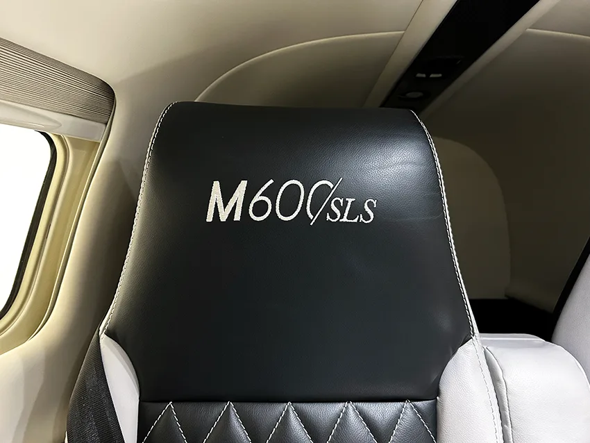 Cabin interior of a 2022 Piper M600 SLS.