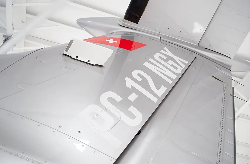 Engine detail of a 2023 Pilatus PC-12 NGX – SN 2271.