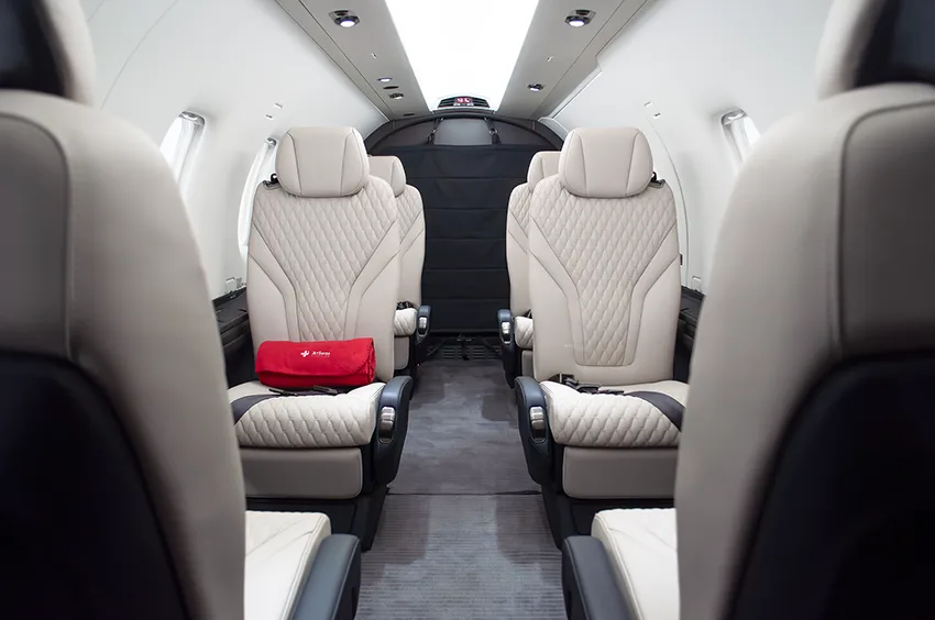 Cabin interior of a 2023 Pilatus PC-12 NGX – SN 2271.