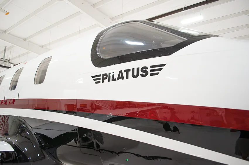 Exterior view of a 2023 Pilatus, PC-12NGX.