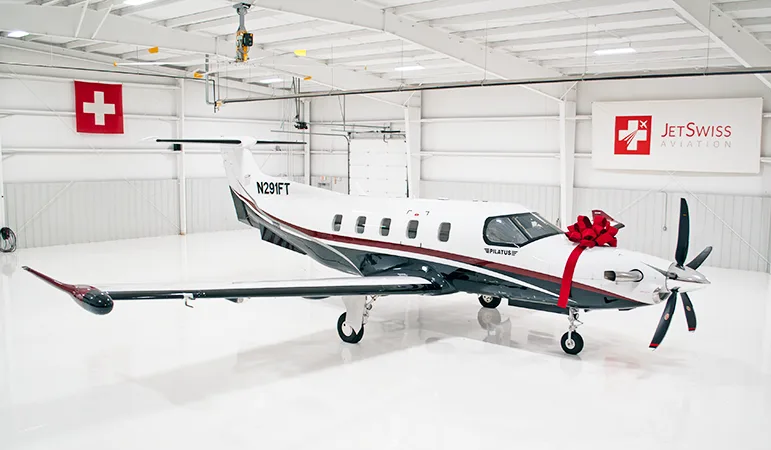 Exterior view of a 2023 Pilatus, PC-12NGX.