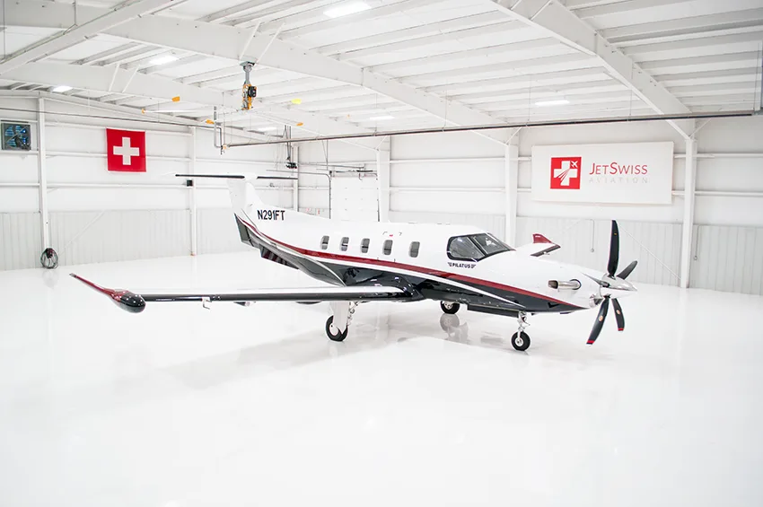 Exterior view of a 2023 Pilatus, PC-12NGX.