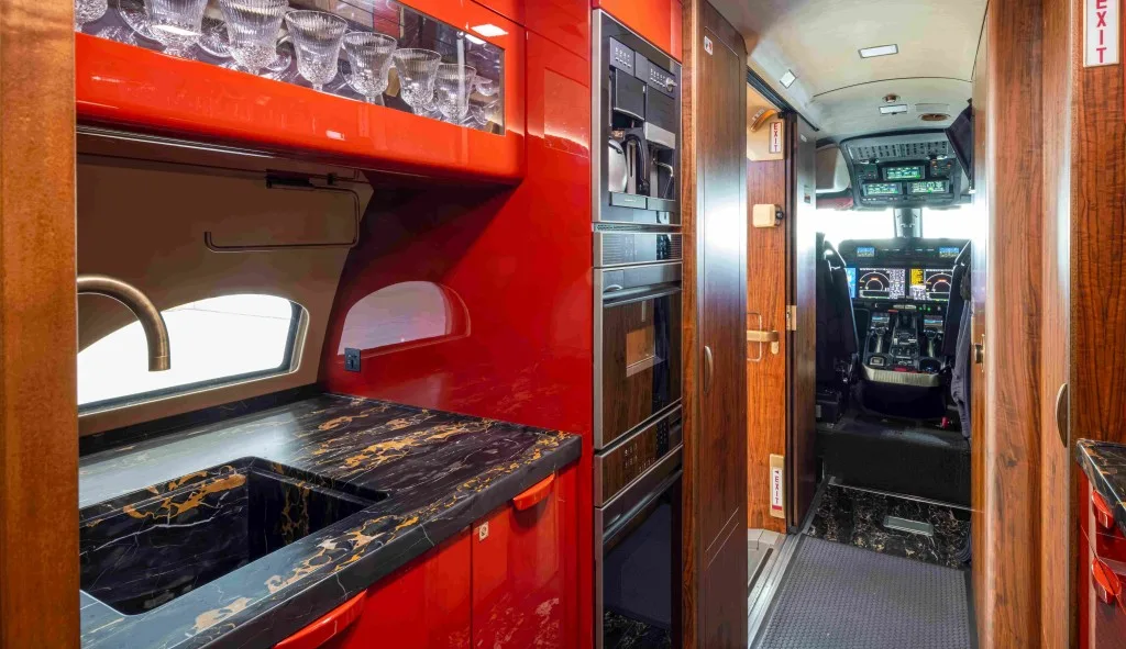 Cabin interior of a 2022 Gulfstream Honeywell GTCP.